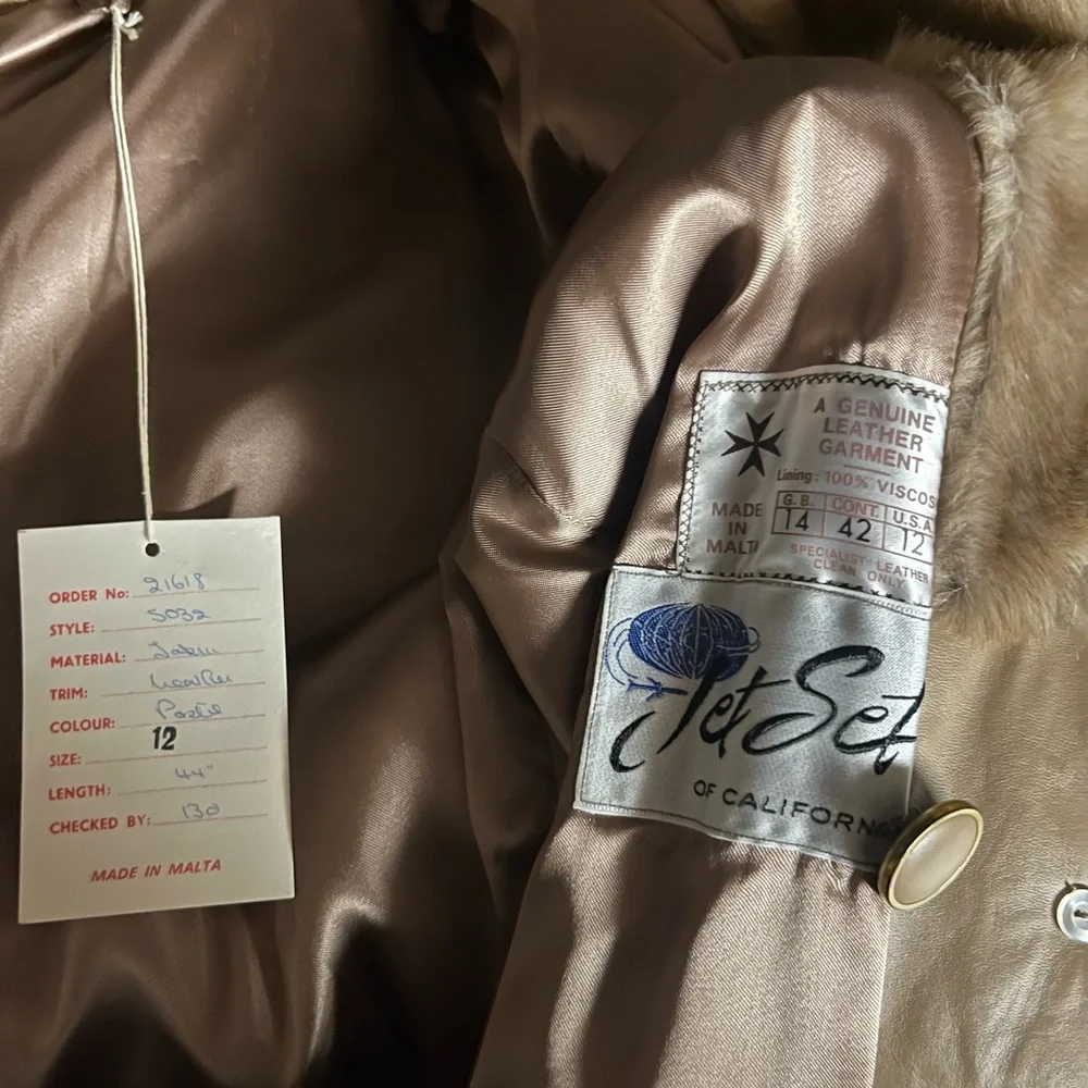 Jet Set California ~ Women’s Size 12 ~ Vintage (1970’s) ~ Dress Fur Coat ~ New - Picture 16 of 16